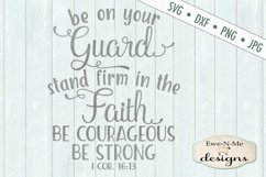 Be On Your Guard Have Faith Strong SVG DXF Cut File Product Image 2