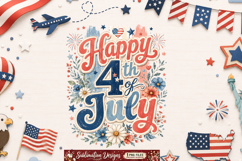 Happy 4th of July Sublimation Design,4th of July PNG Product Image 2