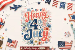 Happy 4th of July Sublimation Design,4th of July PNG Product Image 2
