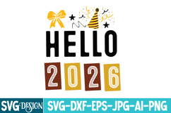 Hello 2026 SVG Design,Hello 2026 Sublimation Design,new year Product Image 2