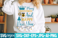 Merry Christmas And Happy New Year SVG Design ,Christmas Product Image 1