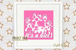 It's a Girl paper cut design SVG / DXF / EPS / PNG files Product Image 2