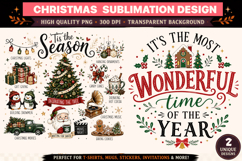 Christmas PNG | Tis The Season PNG |Christmas sublimation Product Image 1