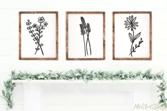 Wildflowers svg, Botanical svg, wildflower cut file Product Image 1