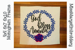God Bless America Embroidery Wreath Product Image 1