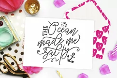 The Ocean Made Me Salty SVG | Sarcastic Cut File Product Image 2