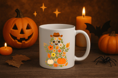 Fall Pumpkin Cowboy Hat Ghost PNG | Cute Fall Halloween DTF Product Image 2