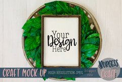 Wood Sign Greenery Portrait Craft mock up Product Image 1