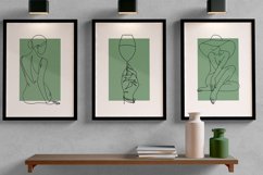 Set of Three Abstract Face Digital Print Frame not included Product Image 2