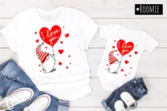 Valentines day cutfile, Valentine gnome I love you svg heart Product Image 3
