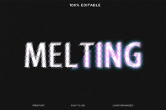Editable Melting Text Effect Font Design Product Image 1