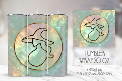 Pastel greem Halloween pattern tumbler 20oz wrap design Product Image 1
