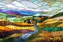 Nature Stained Glass Background Wallpaper Product Image 1
