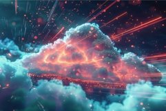 Ethereal cosmic explosion with vibrant colors Product Image 1