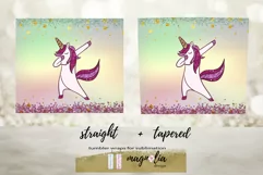 Dancing Unicorn tumbler wrap png glitter sublimatiion design Product Image 2