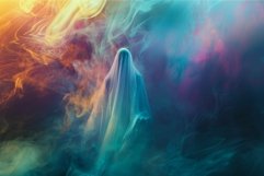 Ethereal figure in colorful mist Product Image 1