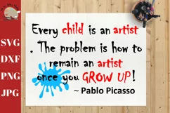 School Art Teacher Quote svg, art classroom, Picasso svg Product Image 1