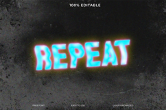 A vibrant REPEAT graphic on a textured dark gray backgroun Product Image 1