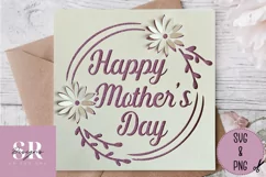 3D Floral Mother’s Day card | Paper cutting | Mother’s Day Product Image 4
