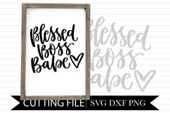 Blessed Boss Babe - Hand Lettered SVG Product Image 1