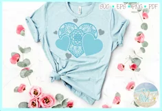 Valentines SVG | Heart Mandala Zentangle SVG Product Image 2
