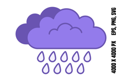 Colored Rain Icon Product Image 1