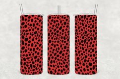 Crimson Leopard Texture Tumbler Wrap Sublimation Product Image 1