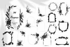 Black Flowers And Abstract Clipart Product Image 2