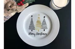 Merry Christmas card, Xmas plate ornament, t-shirt print. Product Image 2