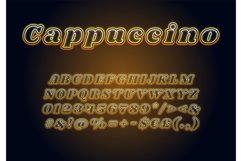 Cappuccino neon light font template Product Image 1