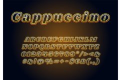 Cappuccino neon light font template Product Image 1