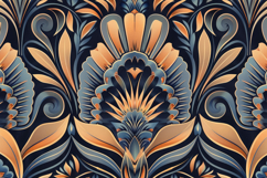 Art Nouveau Floral Background Wallpaper Product Image 1