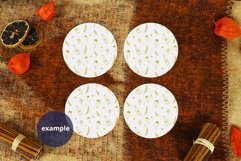 4 Round Coasters Mockup PSD, Coaster set mockup, Winter mock Product Image 4