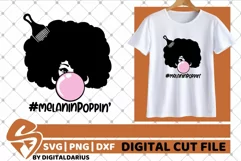 Black Woman with Hair Comb svg, Melanin Poppin, Fist, Power Product Image 2