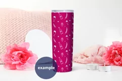 Valentine's Day Skinny Tumbler Mockup, Full wrap PSD mockup Product Image 2