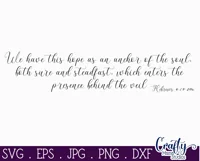 Hope As An Anchor Christian Farmhouse Home Sign Svg Product Image 2