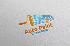 Car Painting Logo with Brush and Sport Car Concept 10 Product Image 3