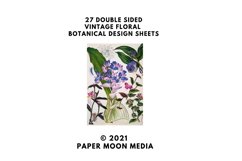 Vintage Botanical Full Page Floral Sheets 8.5 x 11, PDF Product Image 3