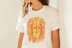 Watercolor Lion - PNG Sublimation Design - Animal Clipart Product Image 3