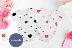 Valentine's day 2 Baby bodysuits Mockup PSD, bodysuit mockup Product Image 2