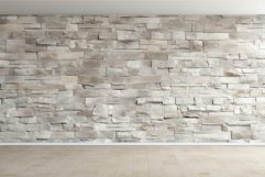 Modern stone wall with wooden floor interior Product Image 1