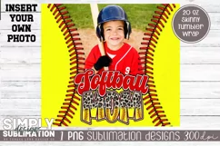 Photo Frame Softball Mom 20 oz Tumbler Wrap | Png Product Image 2