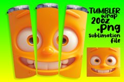 Playful Cartoon Emoji Tumbler Design - Sublimation 20oz Product Image 1