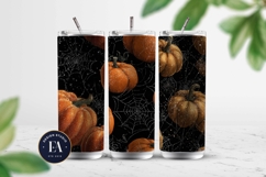 Spooky Pumpkin Pattern, Autumn Pumpkin Digital Paper Product Image 2