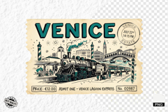 Old Train Travel PNG illustrations Product Image 1