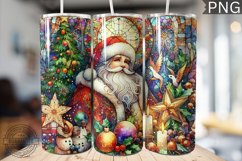 Watercolor Christmas Tumbler Wrap - High Quality 300 Dpi Product Image 1