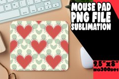 Cheerful Mouse Pad Sublimation PNG, Heart Product Image 1