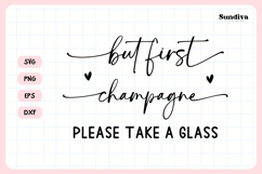 Wedding Sign Saying SVG | But First Champagne Product Image 3