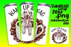 FRESH 20oz Tumbler Wrap for Personalization , Coffee Dog Product Image 1