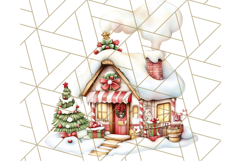 Vintage Christmas Clipart PNG, Cute Animals Holiday Elements Product Image 4
